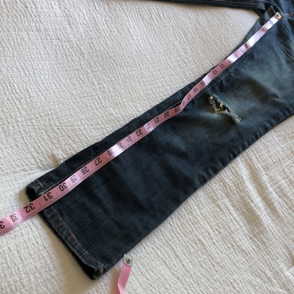 Z co Jeans Medium Wash Distressed Straight Fit Junior Size Denim - Picture 5 of 16